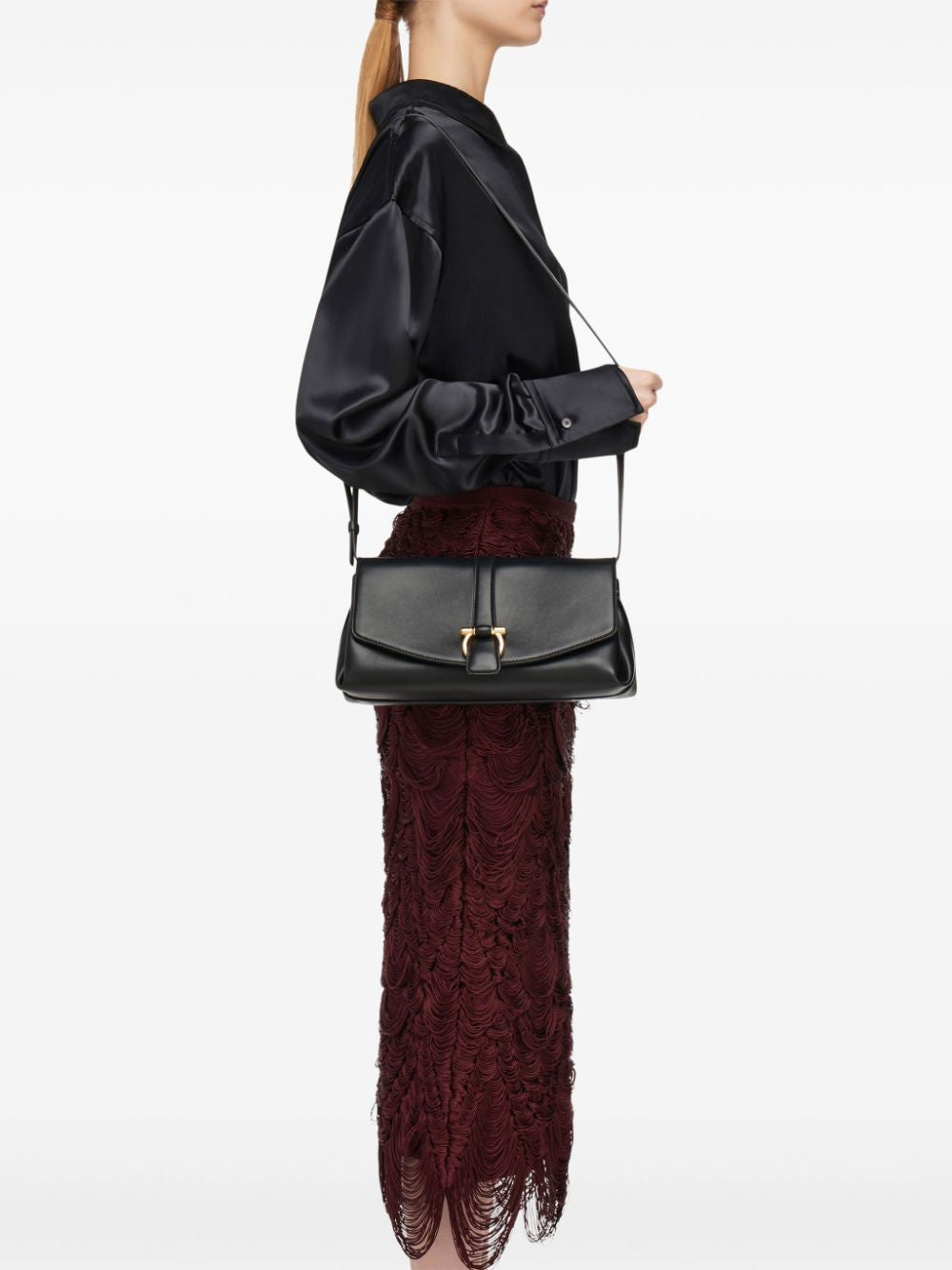 Ferragamo Foldover Top Mini Crossbody Handbag