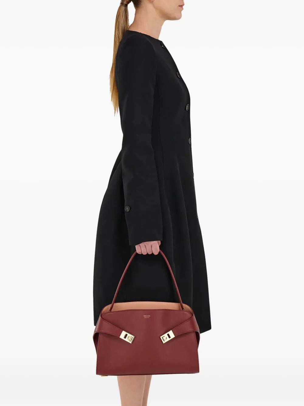 Ferragamo Mini Stylish Bicolor Shopping Bag