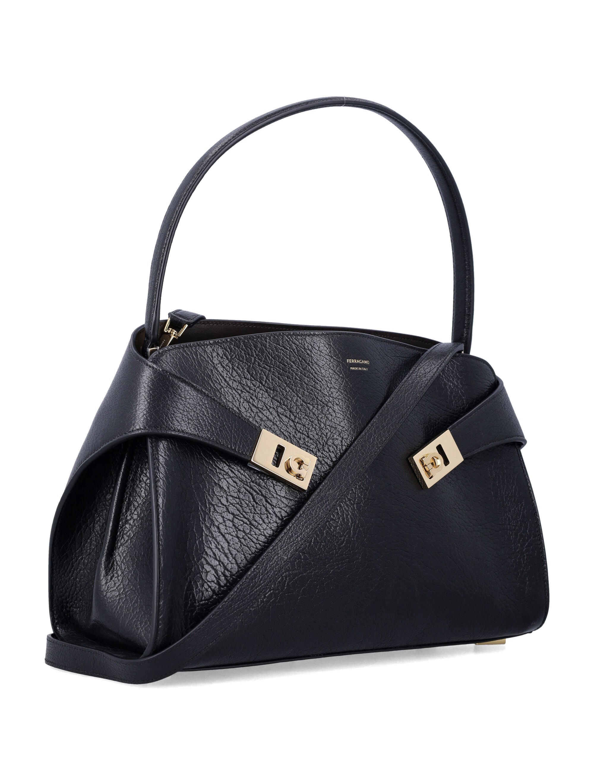 Ferragamo Modern Elegance Bicolor Shoulder Handbag - 22.5cm x 32.5cm x 14.5cm