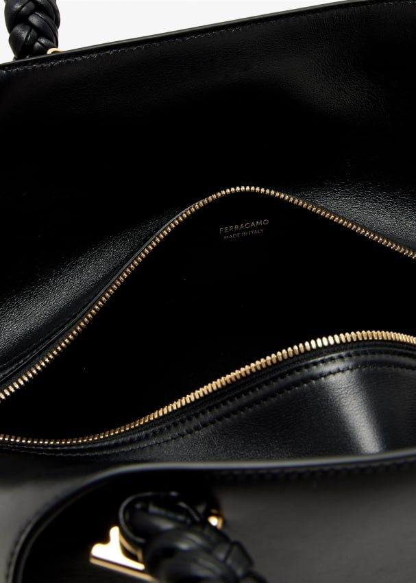 Ferragamo Braided Handle Shoulder Bag