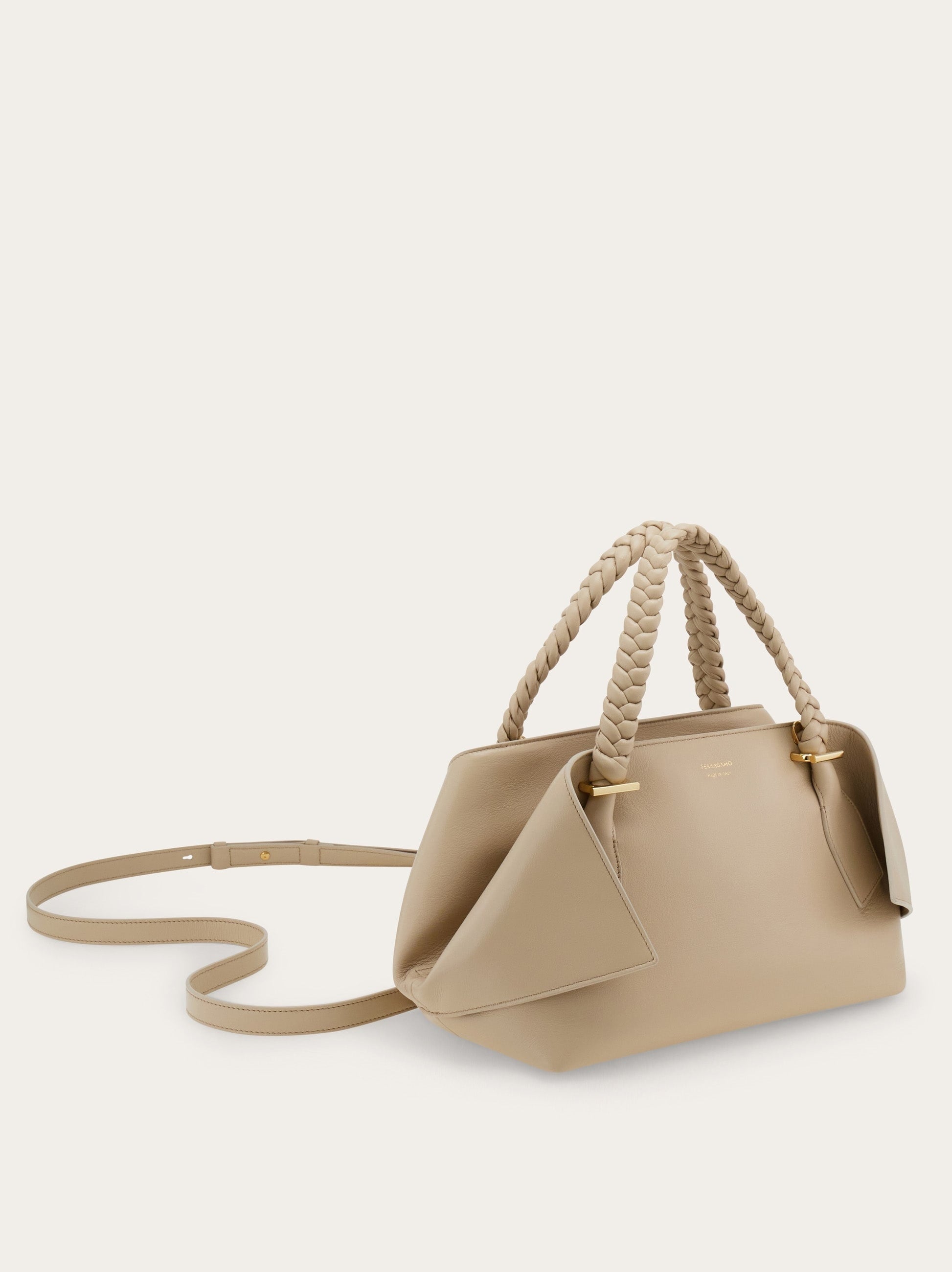 Ferragamo Braided Handles Women's Handbag - SS25 Collection