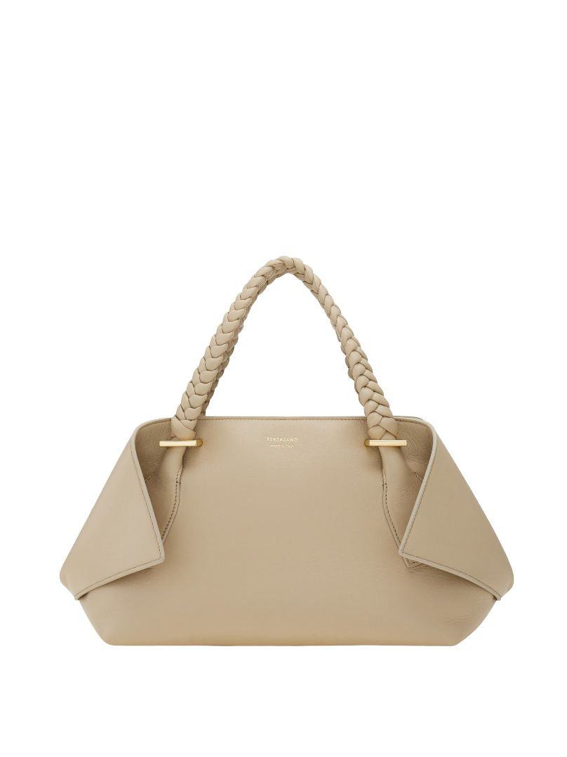 Ferragamo Braided Handles Women's Handbag - SS25 Collection