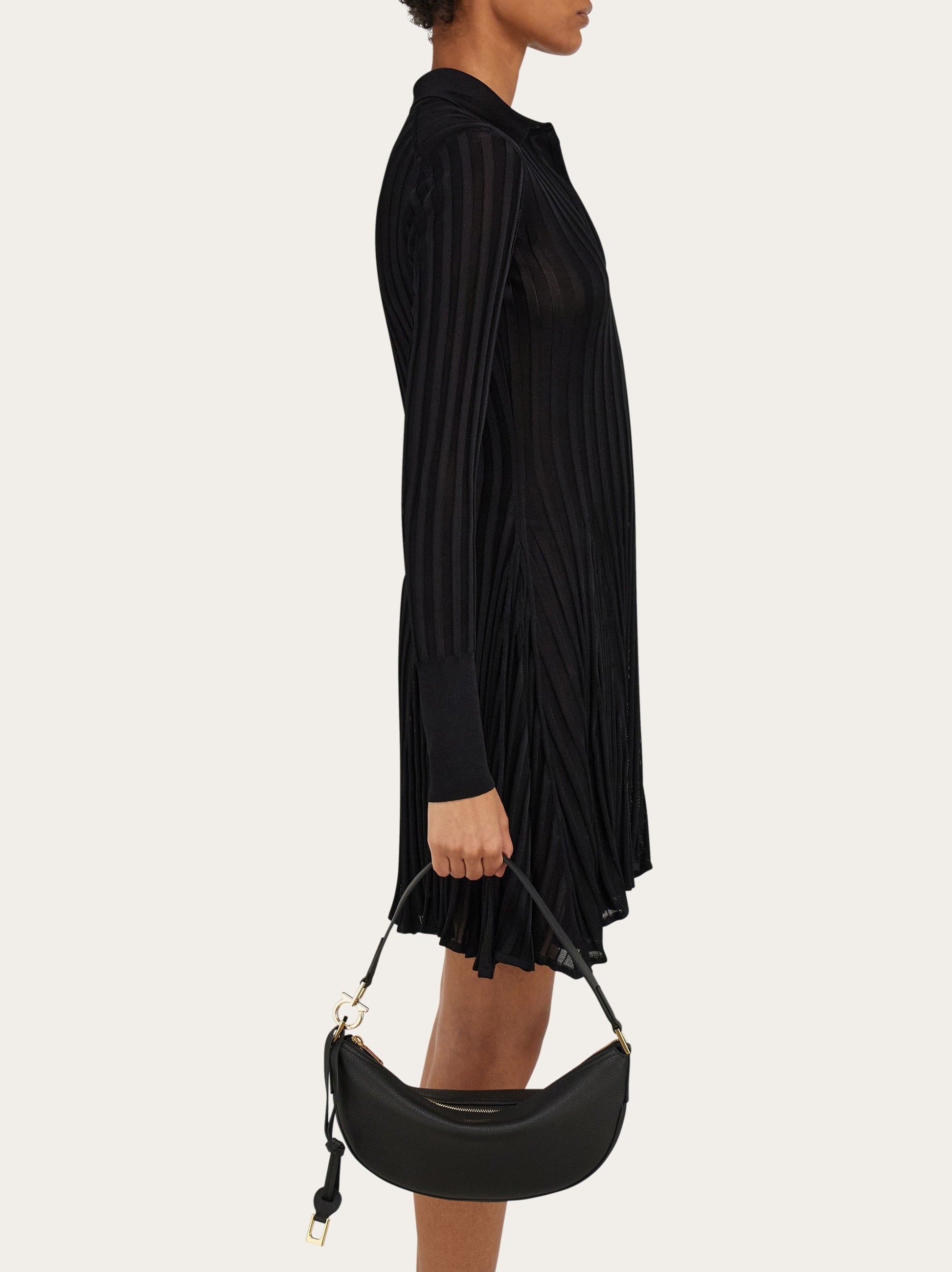 Ferragamo Half Moon Handbag with Gancini Hook - SS25 Collection