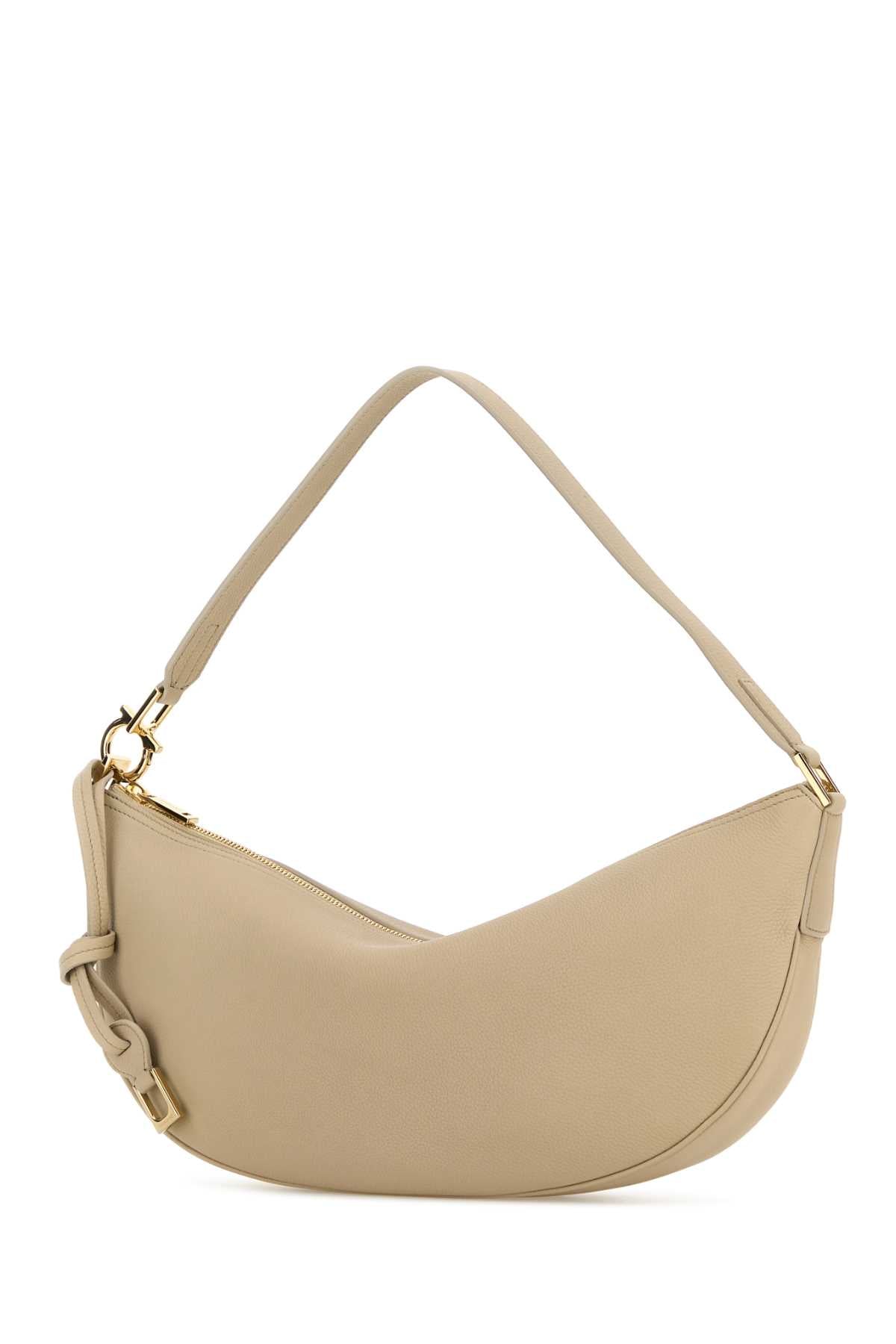 Ferragamo Leather Shoulder Hobo Handbag - SMILE M