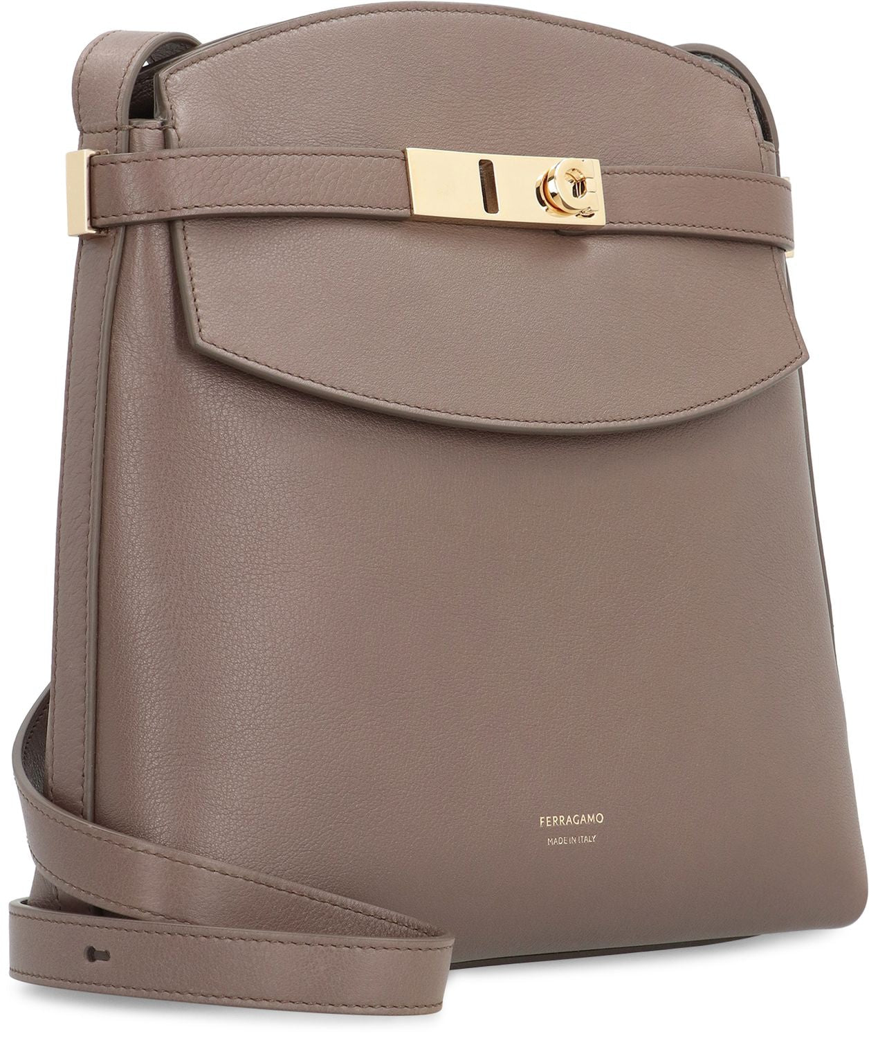 Ferragamo Leather Crossbody Handbag - Size 22cm x 22cm