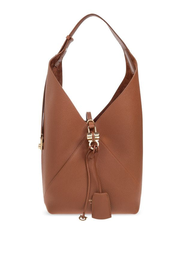 Ferragamo V-Shaped Hobo Handbag for Women