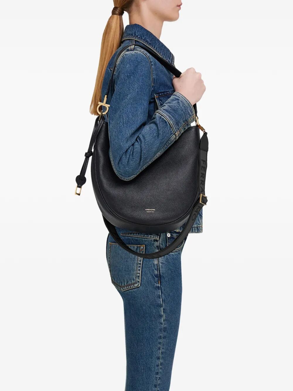 Ferragamo Medium North-South Hobo Handbag