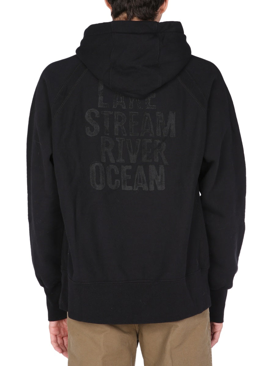 ENGINEERED GARMENTS High Neck Printed Hoodie