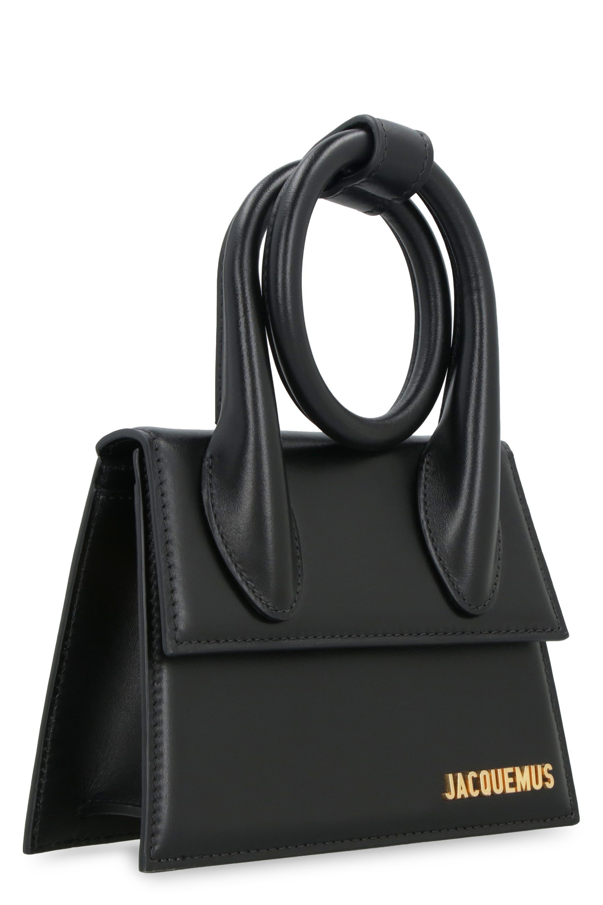 JACQUEMUS Mini Knotted Leather Tote