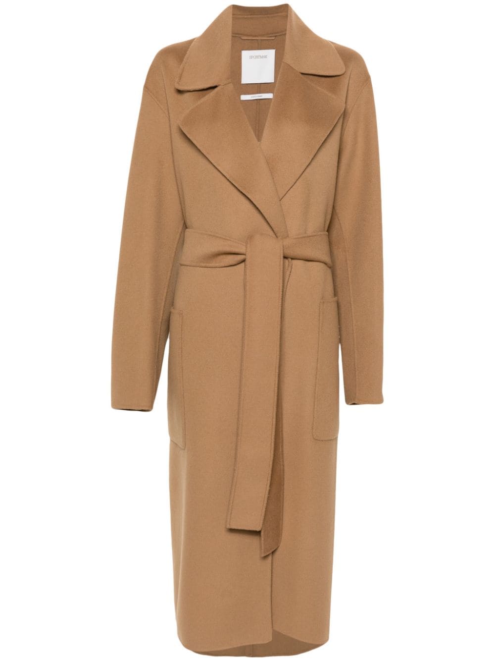 MAX MARA SPORTMAX Wool Long Jacket with Notched Collar for Women