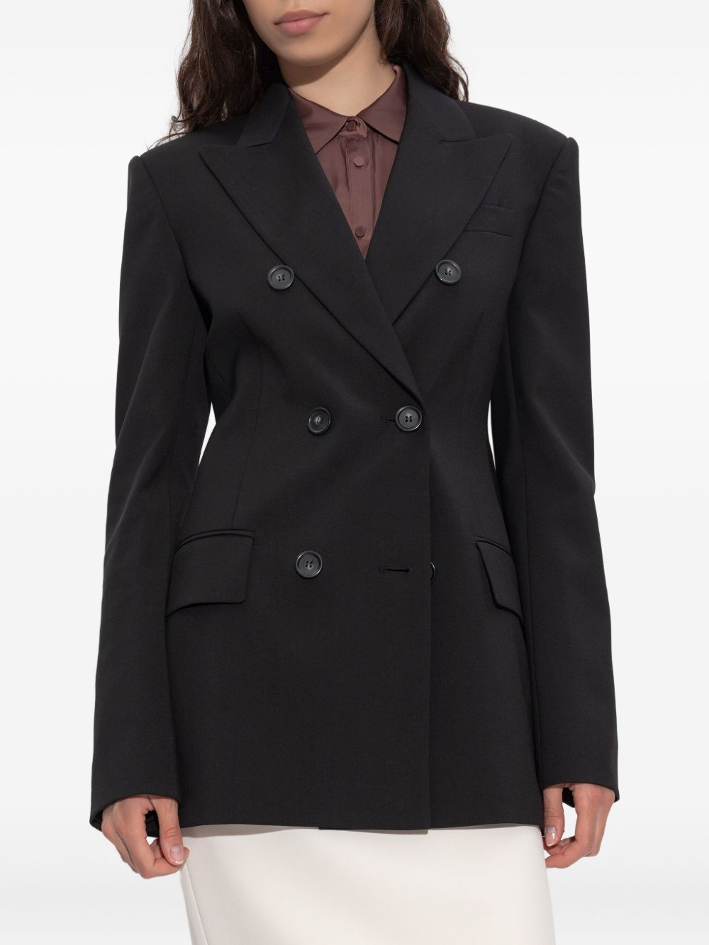 MAX MARA SPORTMAX Double-Breasted Jacket with Notched Lapel
