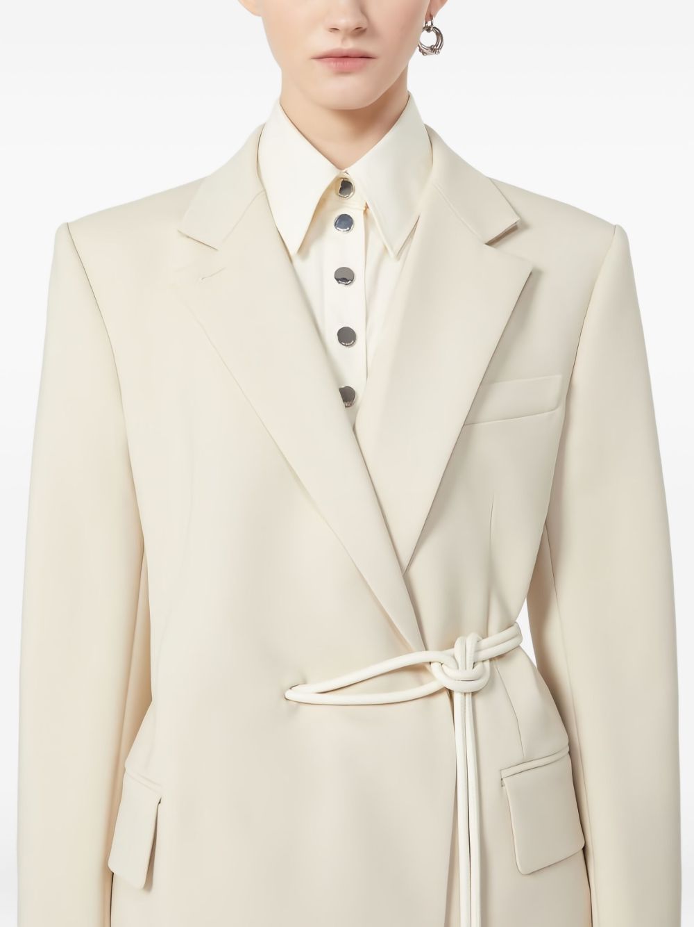 MAX MARA SPORTMAX Wool Jacket with Knotted Self-Tie Belt for Women