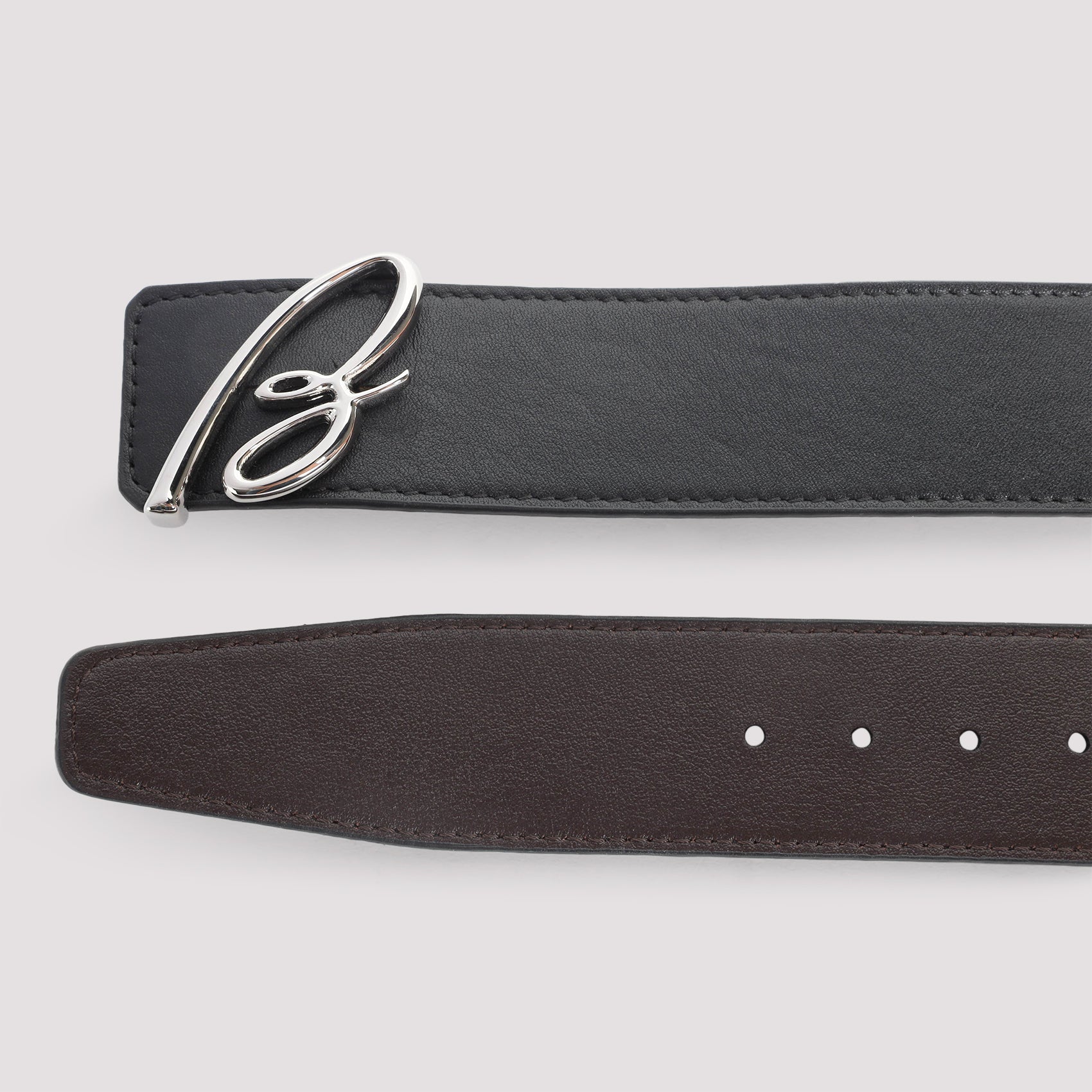 BRIONI Elegant Leather Belt - 3.5 cm Width