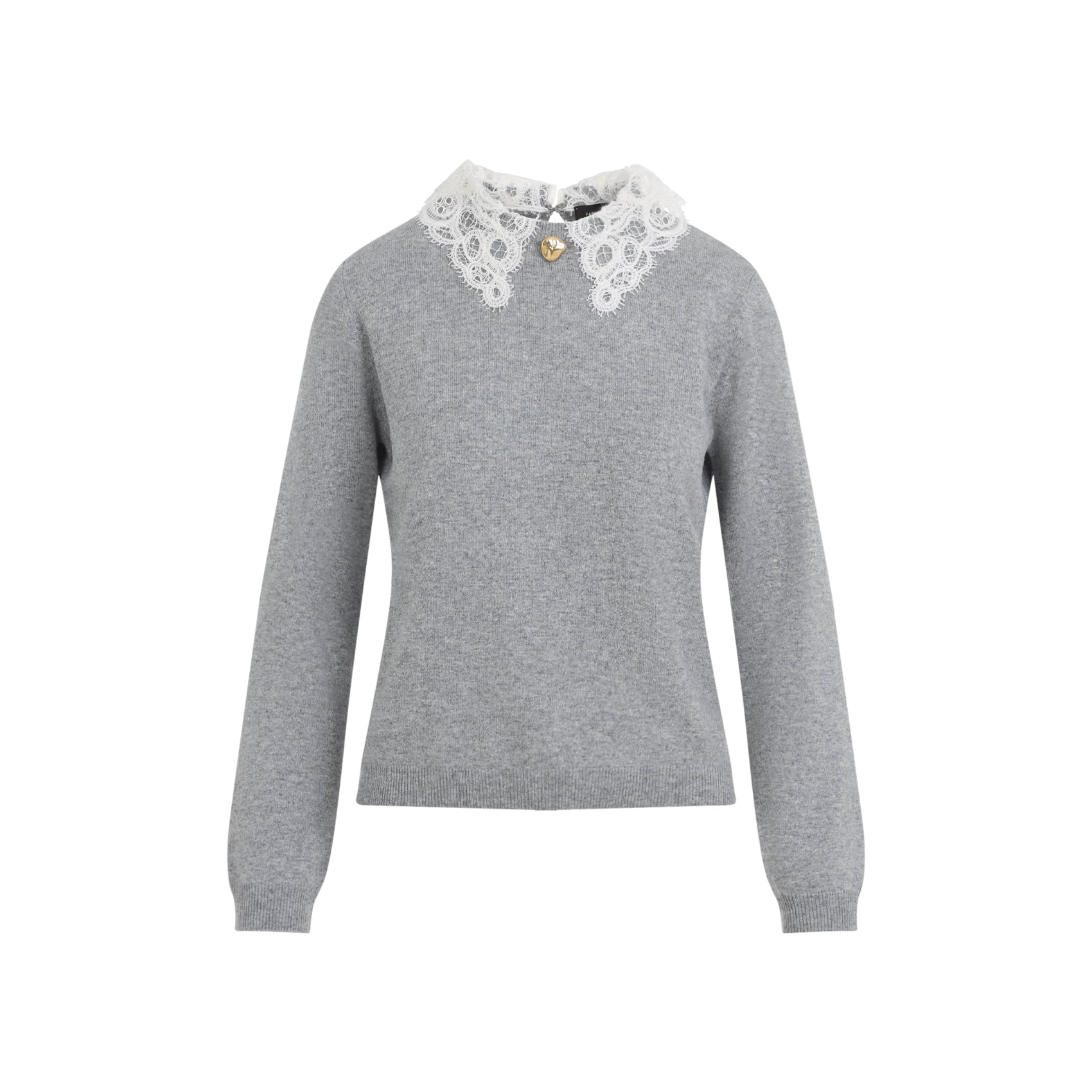 FABIANA FILIPPI Men's Virgin Wool Pullover Sweater with Polo Neck