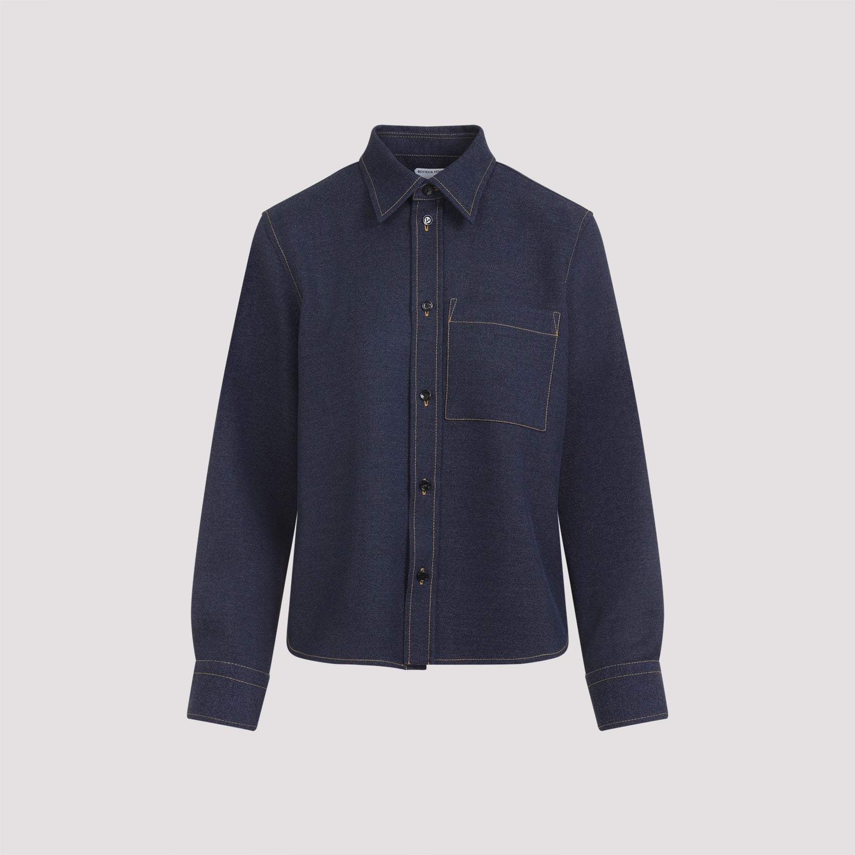 BOTTEGA VENETA Wool Drill Shirt for Men - FW25 Collection