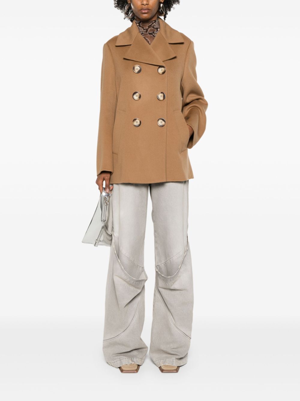 MAX MARA SPORTMAX Wool Jacket with Notched Collar for Women