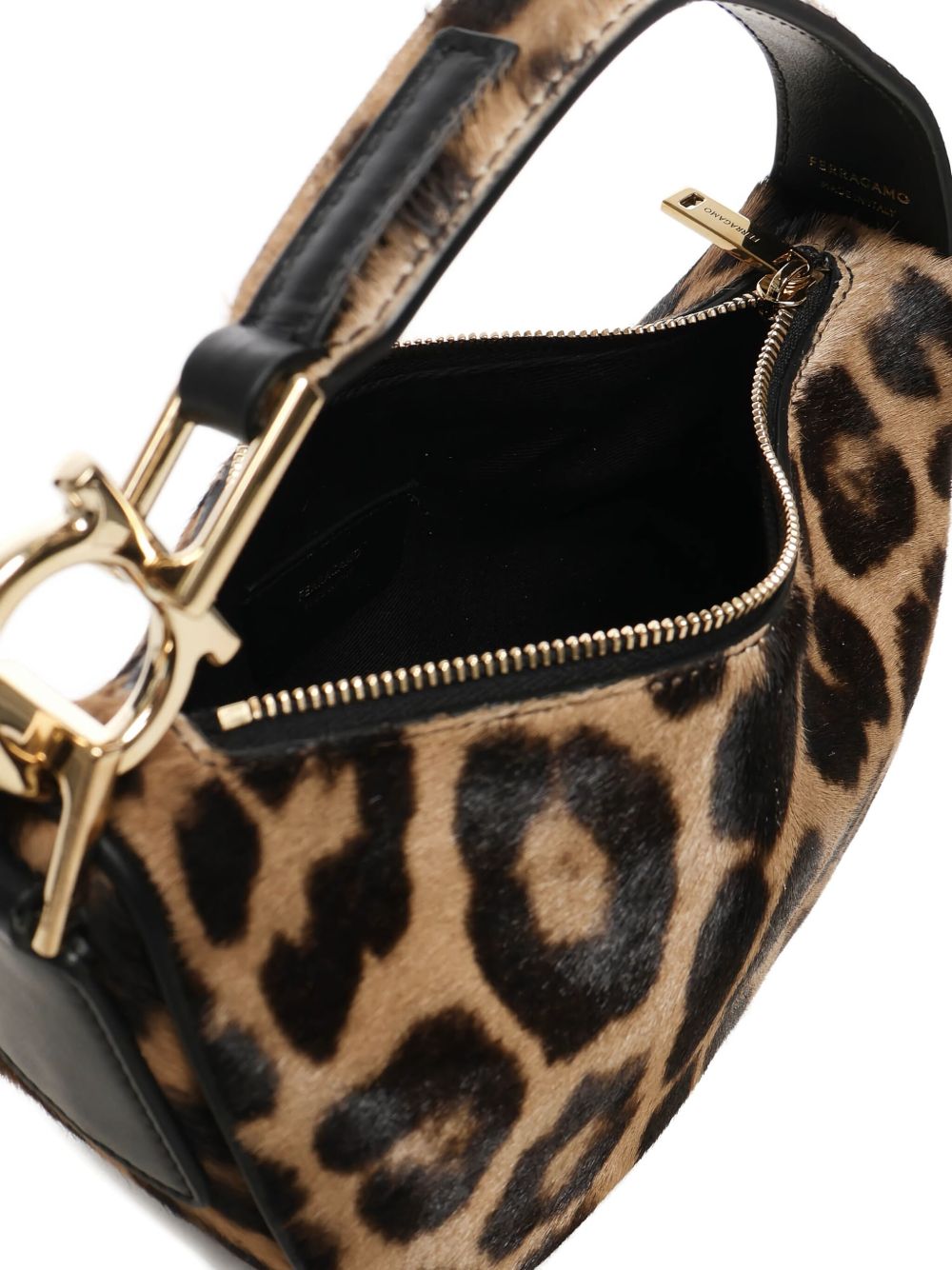 Ferragamo Leather Smile Handbag - Women's Mini Design - FW25