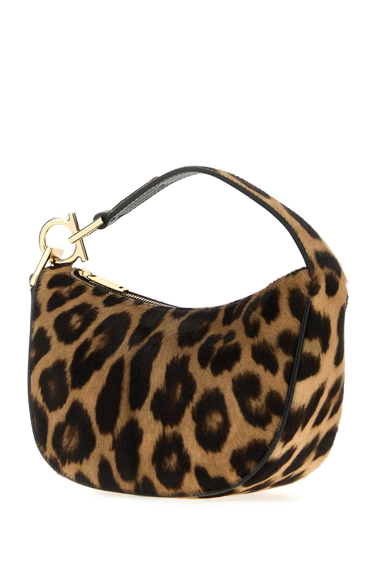 Ferragamo Printed 100% Leather Hair Handbag - Top Handle