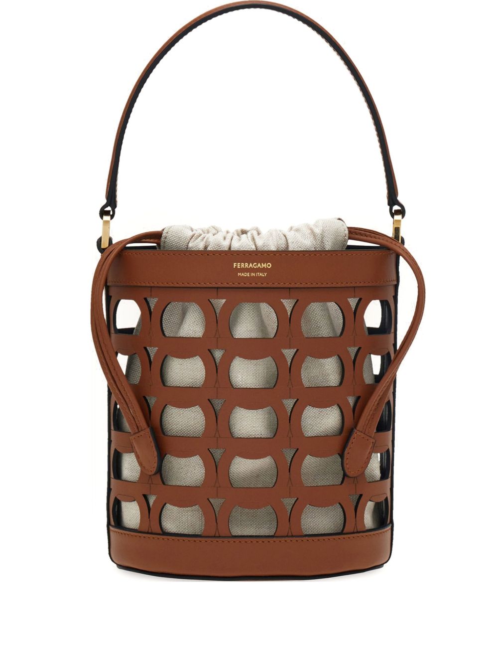 Ferragamo Perfect Monogram Mini Basket Handbag