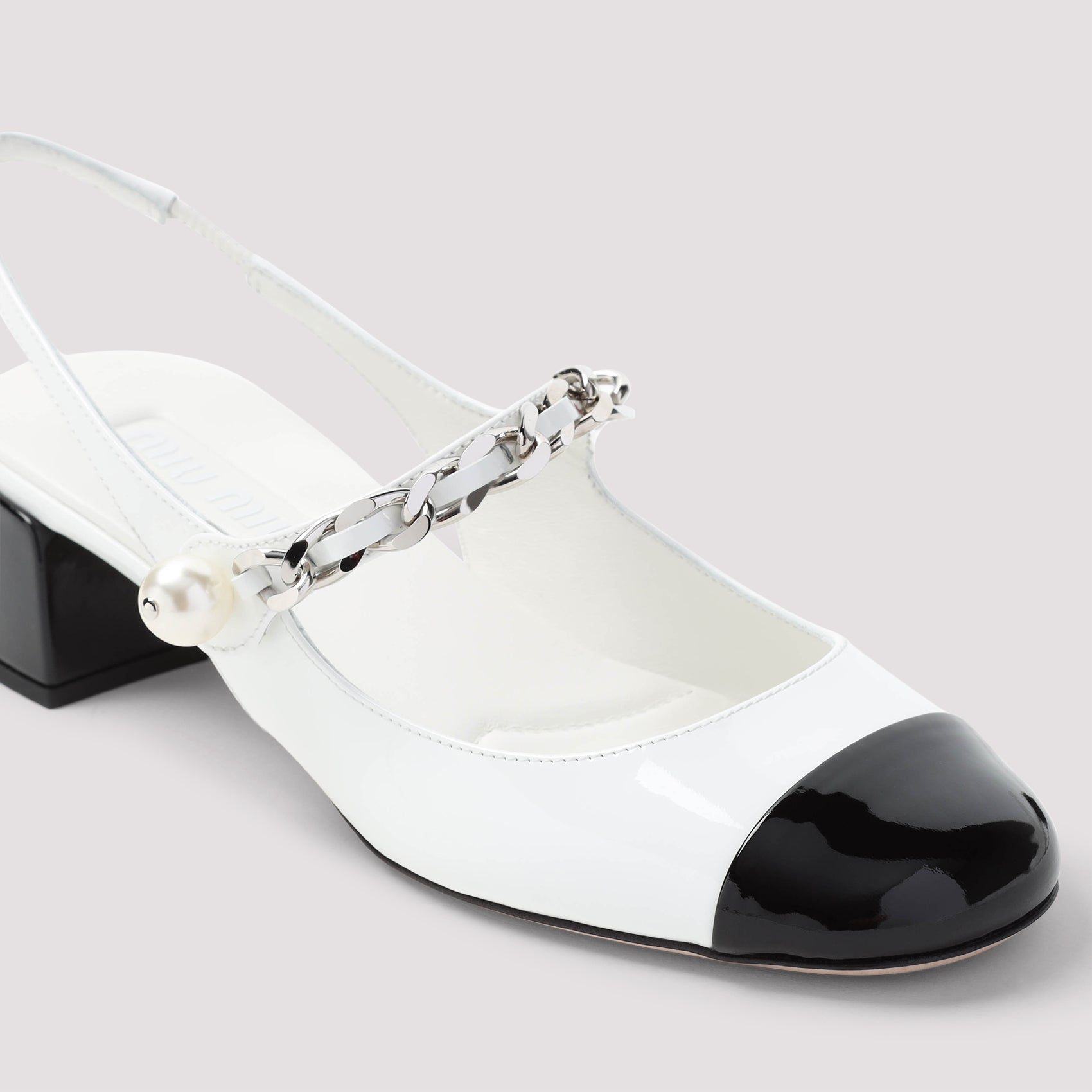 MIU MIU Men's Leather Pumps with 4cm Heel Height