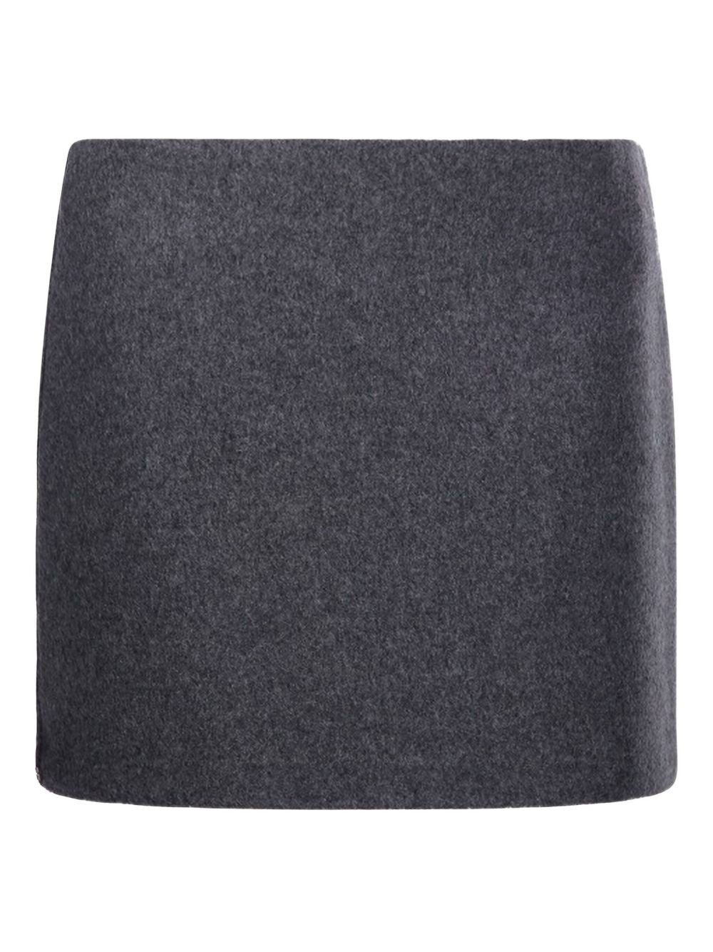 MAX MARA SPORTMAX Wool Skirt with Straight Hem and Rear Zip Fastening