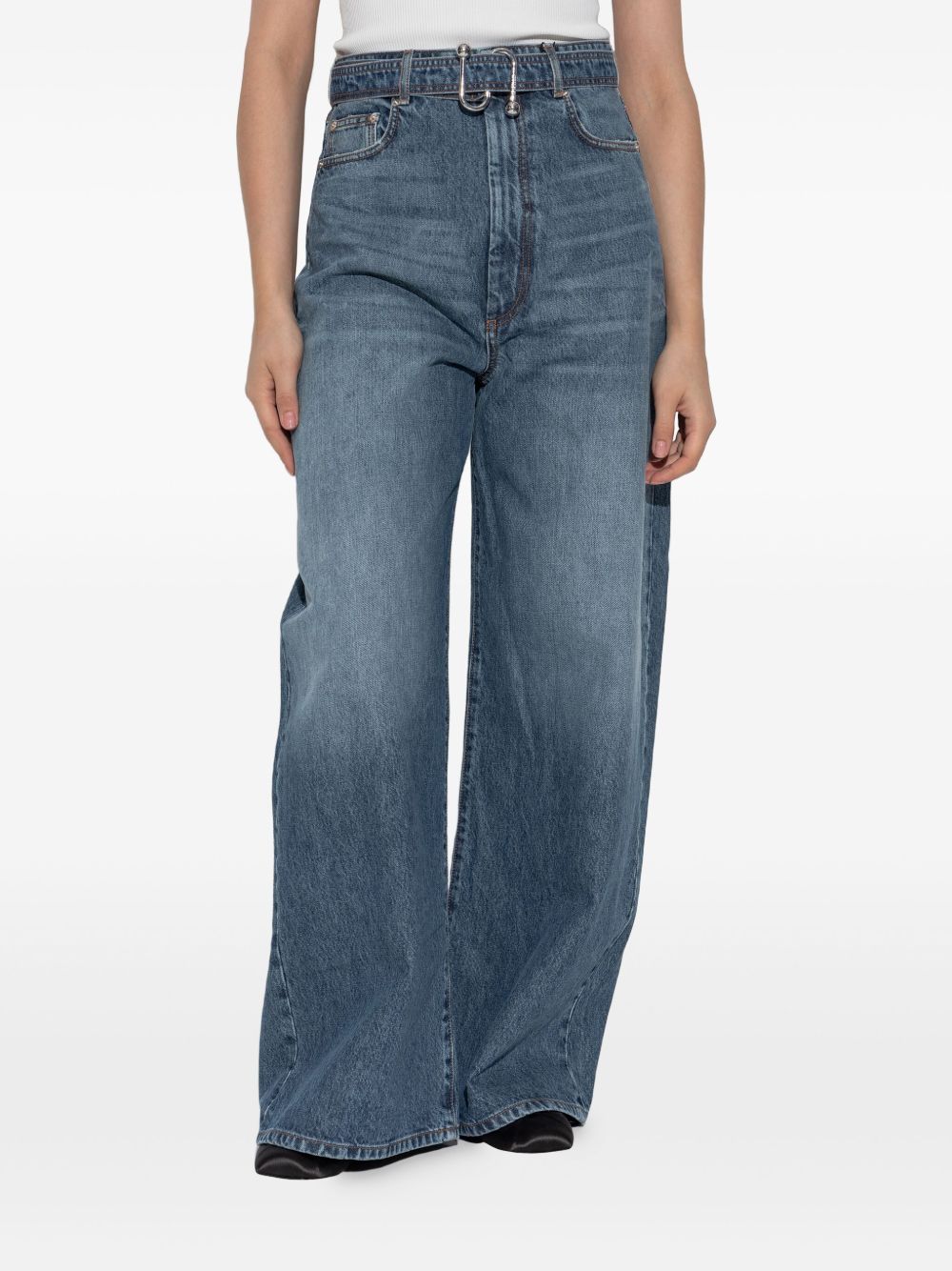 MAX MARA SPORTMAX Wide-Leg High-Rise Cotton Denim Jeans