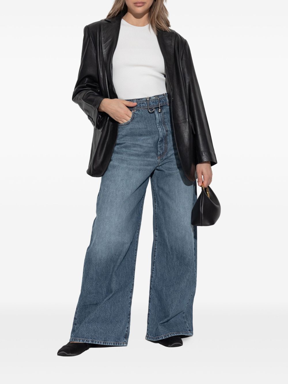 MAX MARA SPORTMAX Wide-Leg High-Rise Cotton Denim Jeans