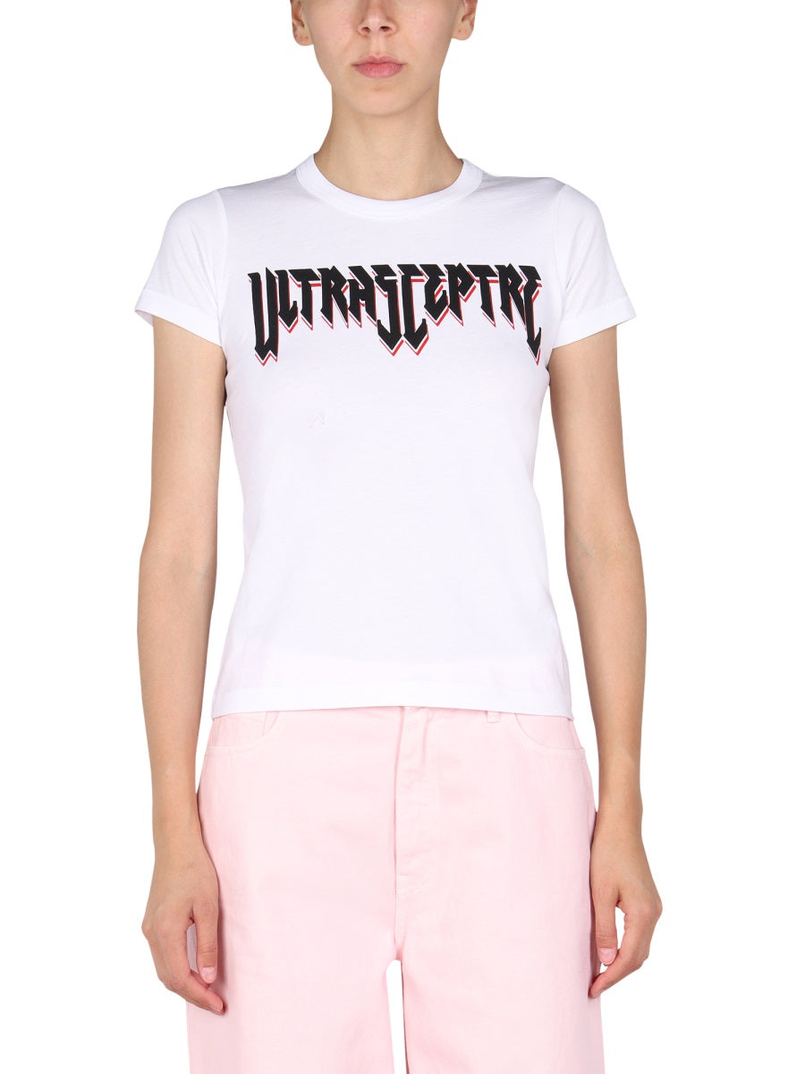 RAF SIMONS Logo Print Crew Neck T-Shirt