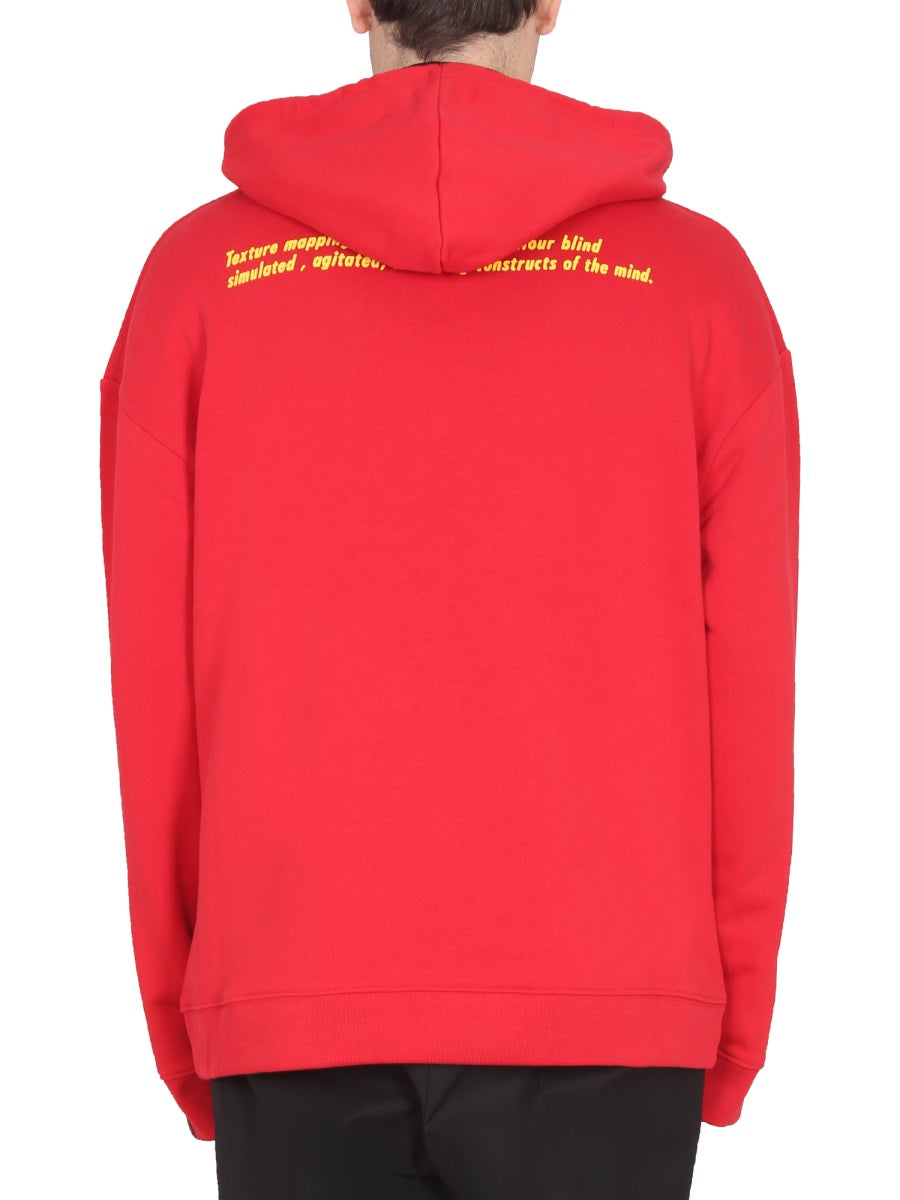 RAF SIMONS Men's Logo Hoodie with Drawstring