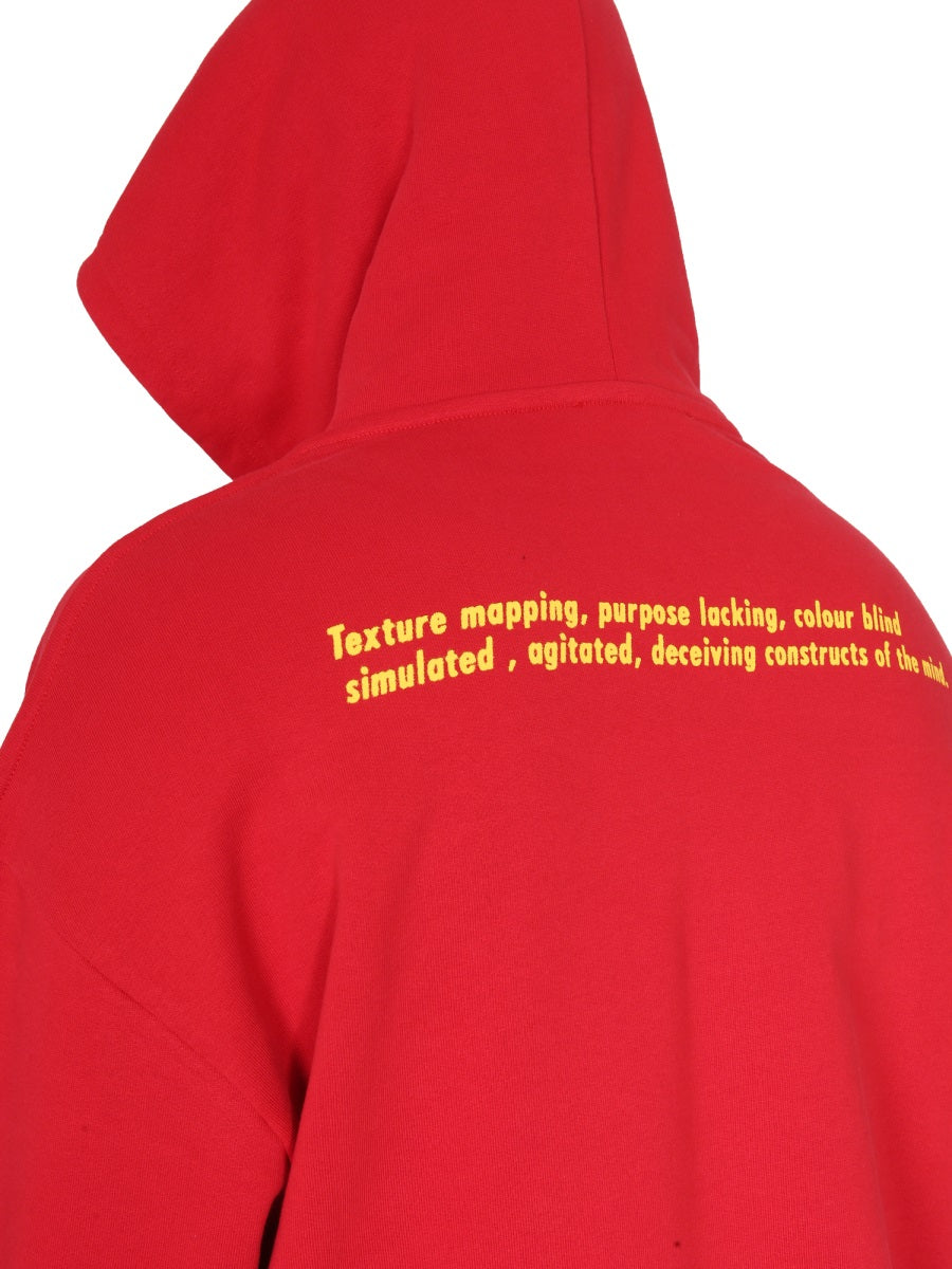 RAF SIMONS Men's Logo Hoodie with Drawstring