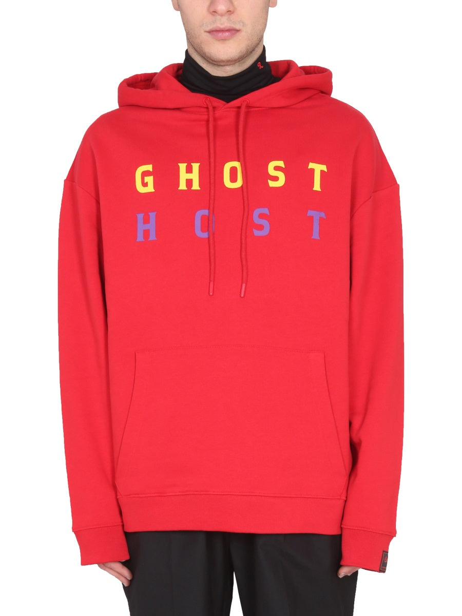 RAF SIMONS Men's Logo Hoodie with Drawstring
