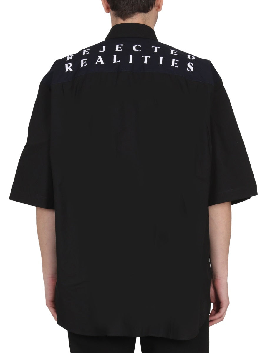 RAF SIMONS Two-Tone American Shirt - Classic Collar for Men