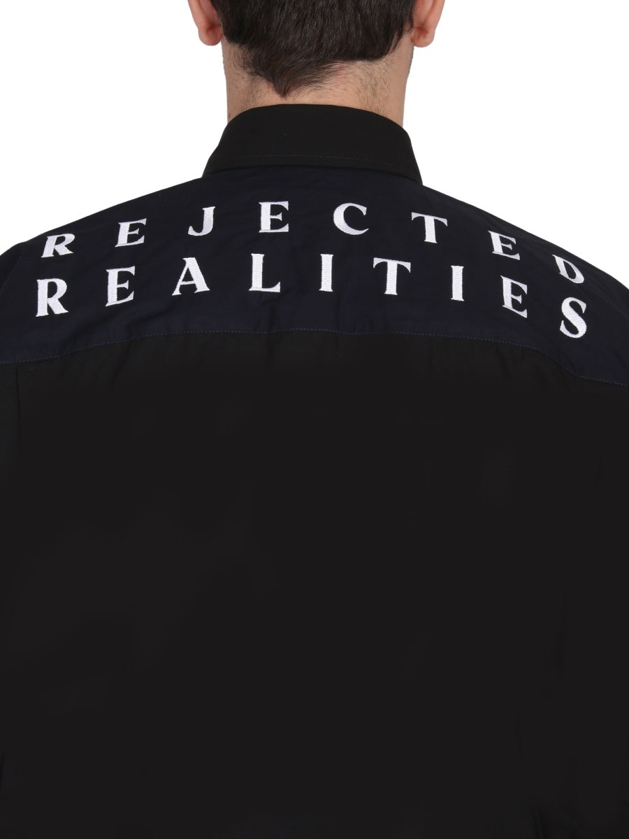 RAF SIMONS Two-Tone American Shirt - Classic Collar for Men