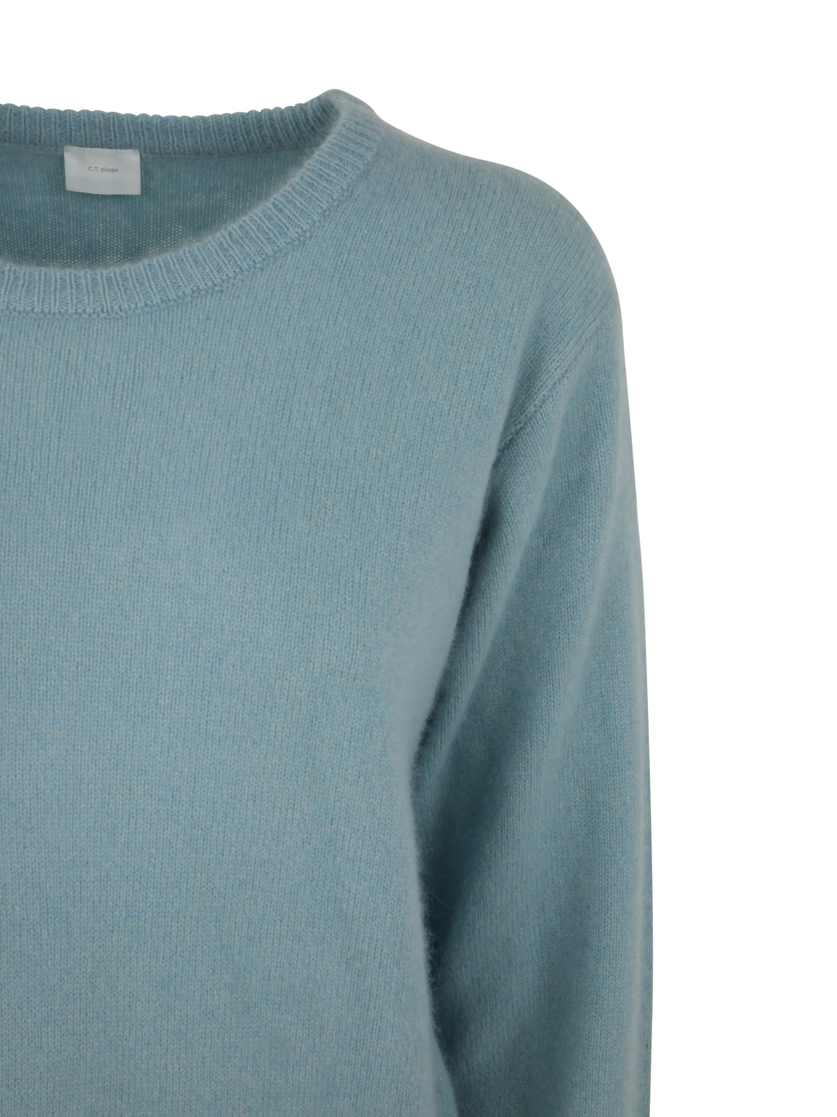 CT PLAGE Boxy Crew Neck Sweater for Women