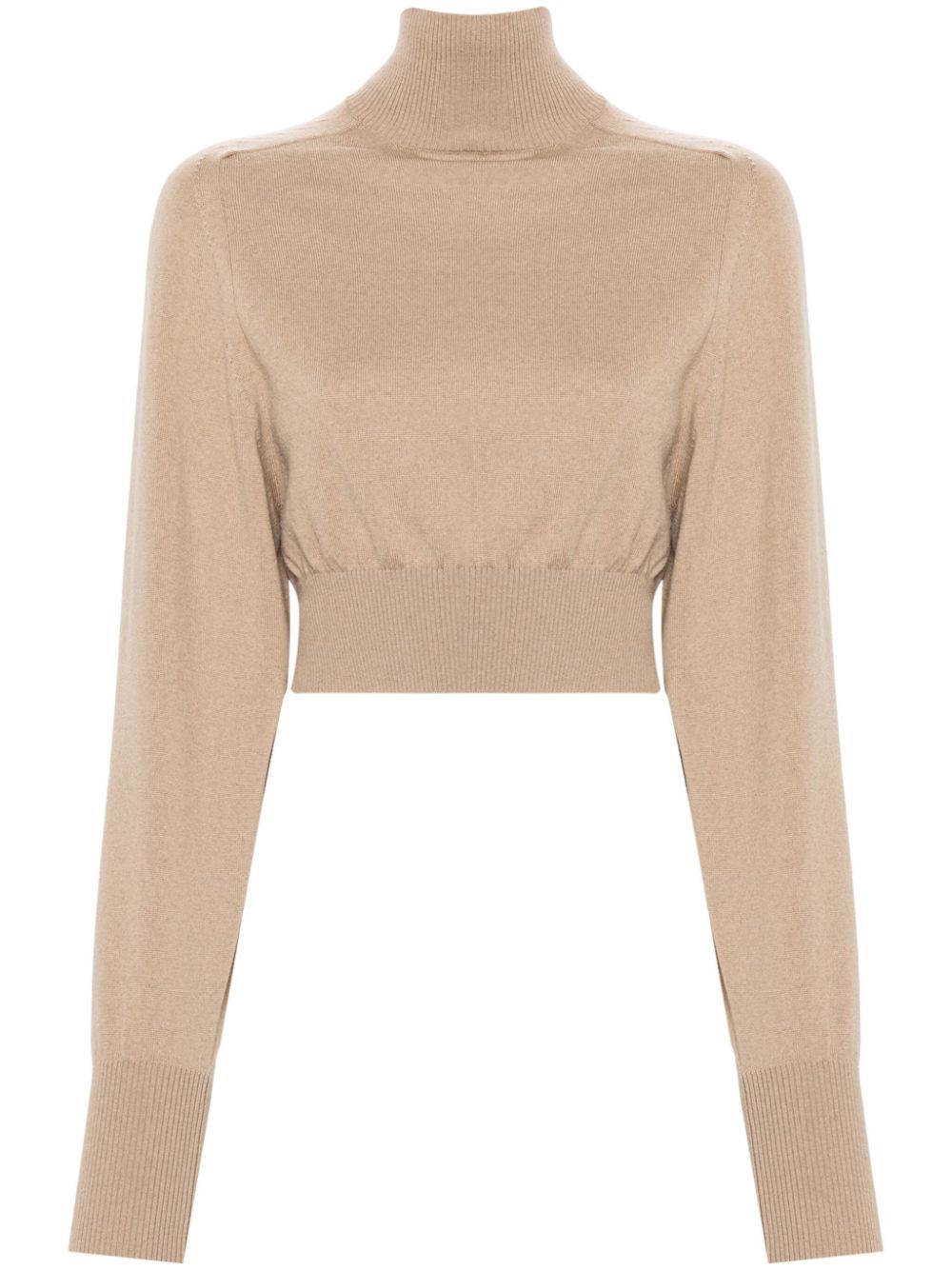 MAX MARA SPORTMAX Wool Turtle-Neck Sweater - Cropped Design