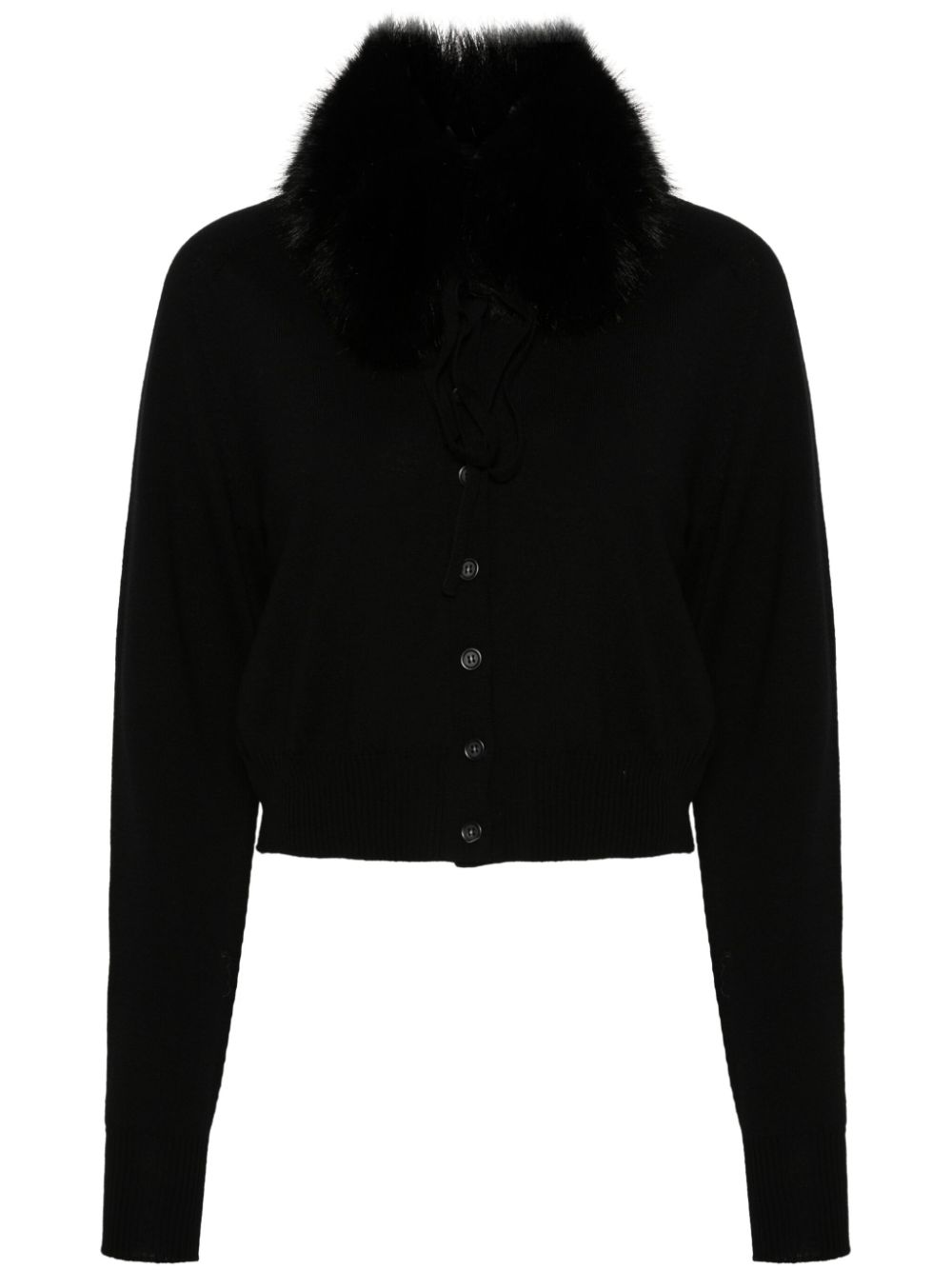 MAX MARA SPORTMAX Wool Cardigan with Detachable Collar