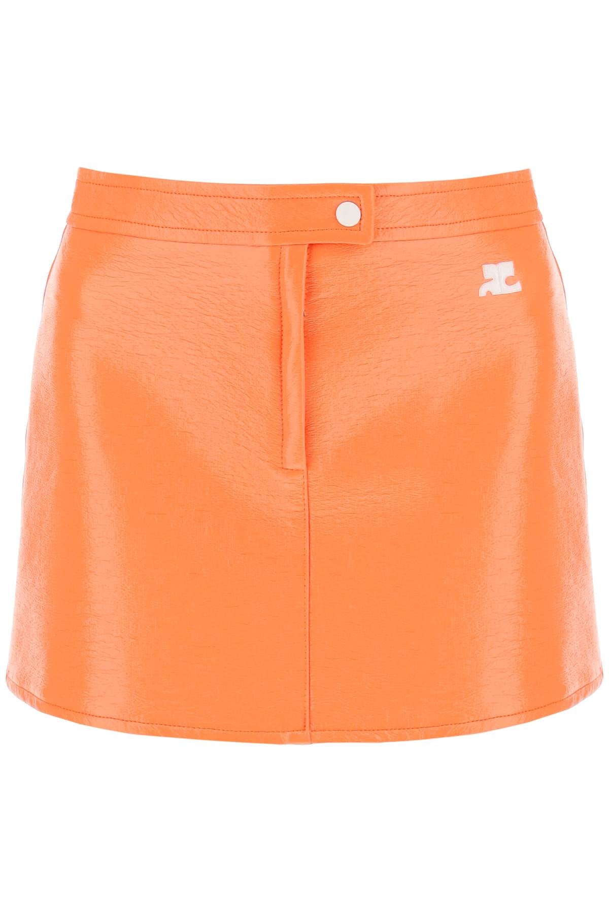 COURREGÈS Vinyl Reissue Mini Skirt for Women