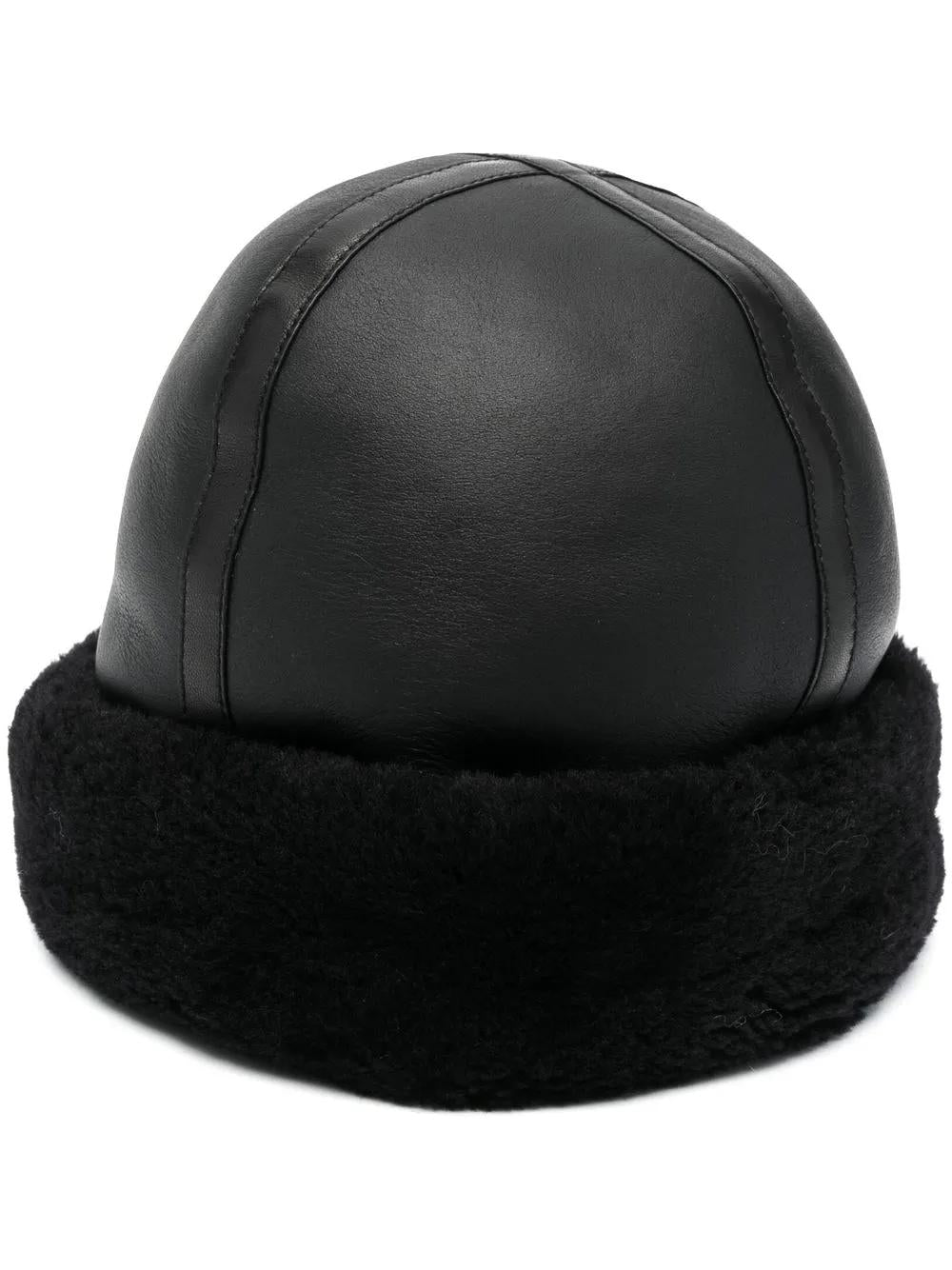 TOTEME Shearling Winter Hat With Turn-Up Brim