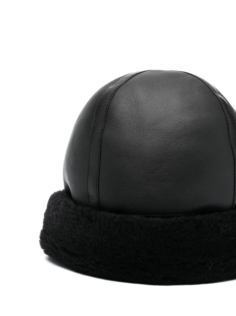 TOTEME Shearling Winter Hat With Turn-Up Brim