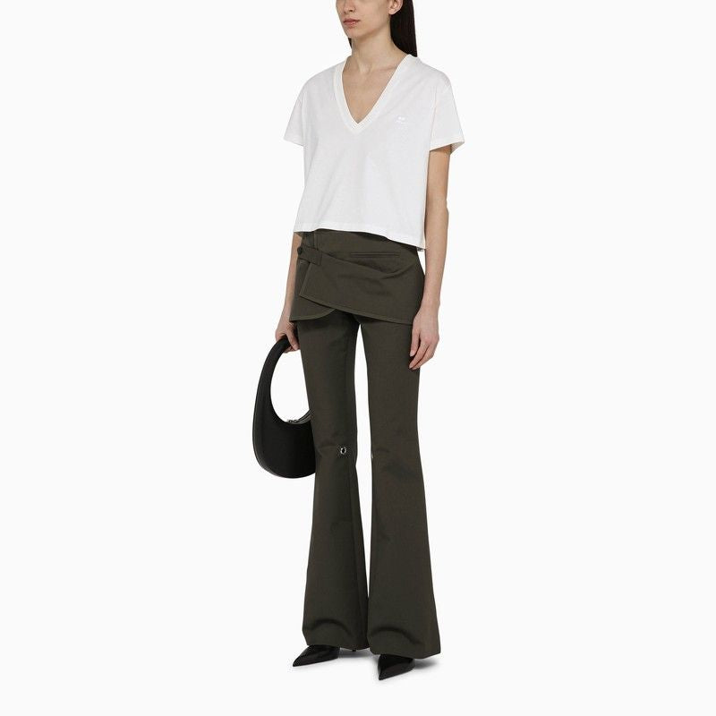 COURREGÈS Women's Flared Mini Skirt Trousers