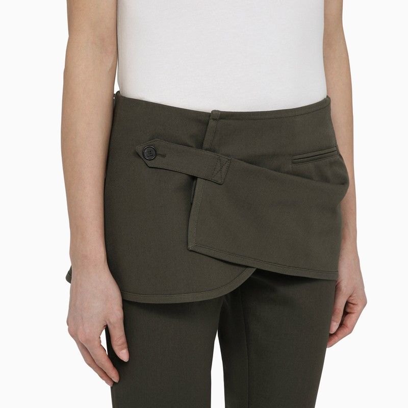 COURREGÈS Women's Flared Mini Skirt Trousers