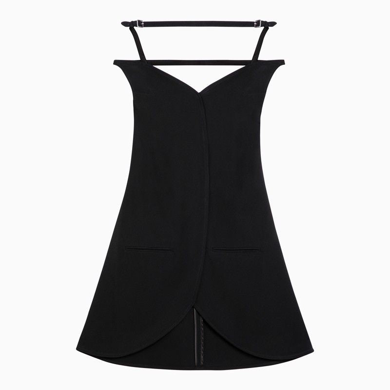 COURREGÈS Sweetheart Neckline Adjustable Strap Mini Bustier Dress