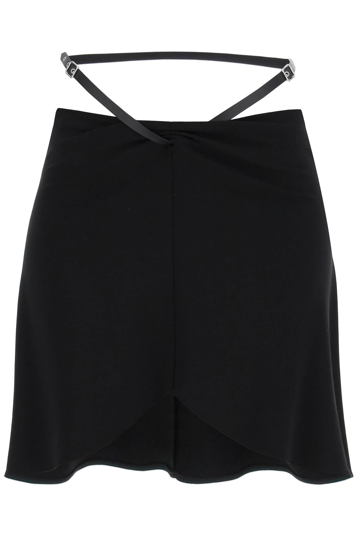 COURREGÈS Chic Mini Crepe Jersey Skirt
