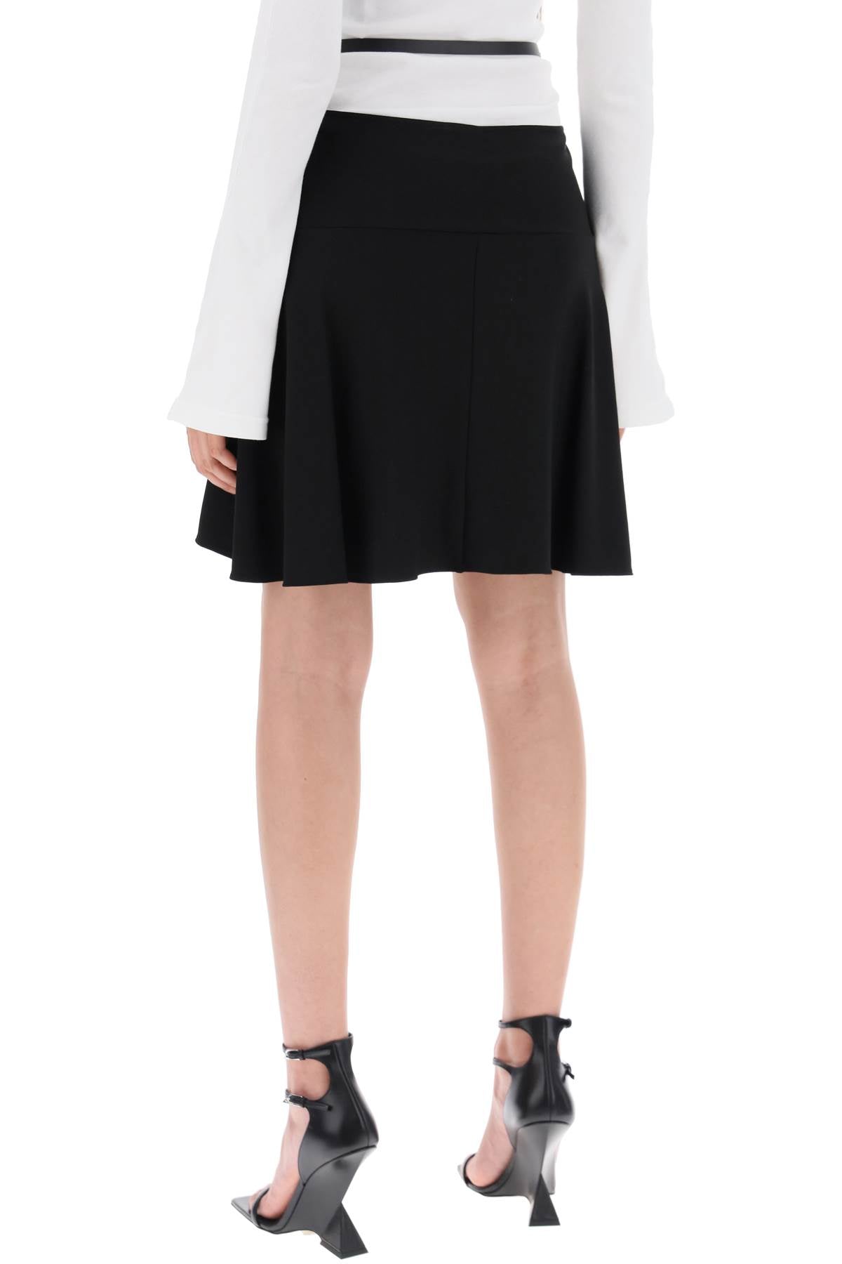 COURREGÈS Chic Mini Crepe Jersey Skirt