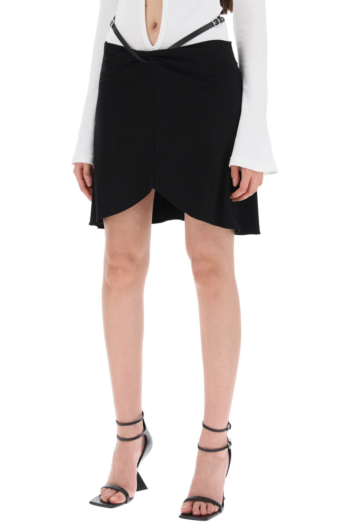 COURREGÈS Chic Mini Crepe Jersey Skirt
