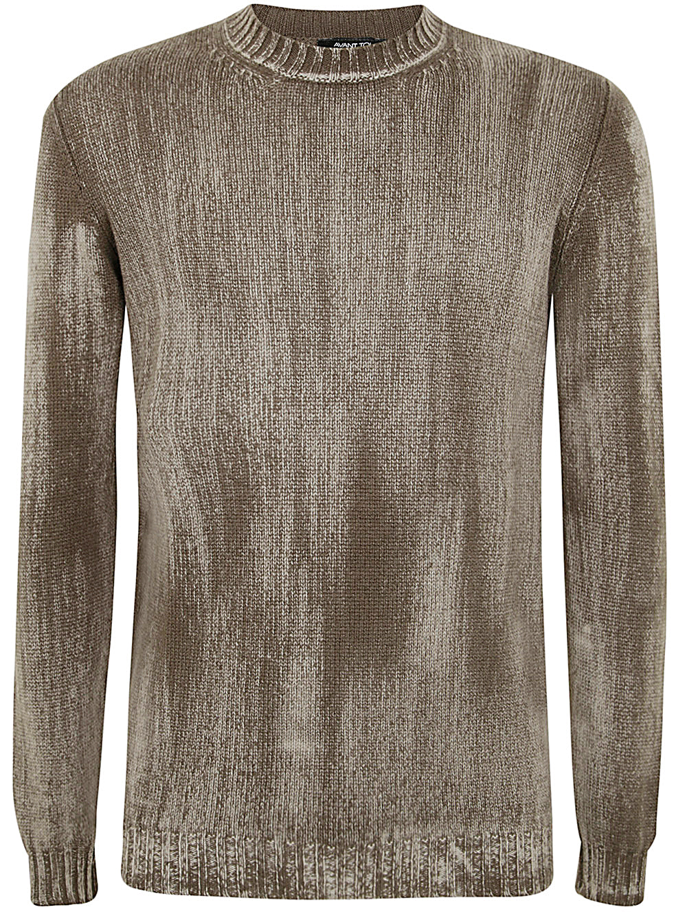 AVANT TOI Tonal Effect Round Neck Off Gauge Pullover