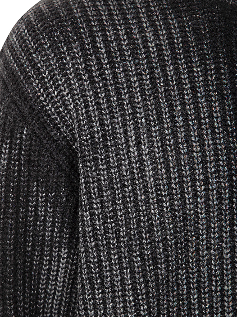 AVANT TOI Tonal Effect Ribbed Round Neck Pullover in Cashmere and Wool
