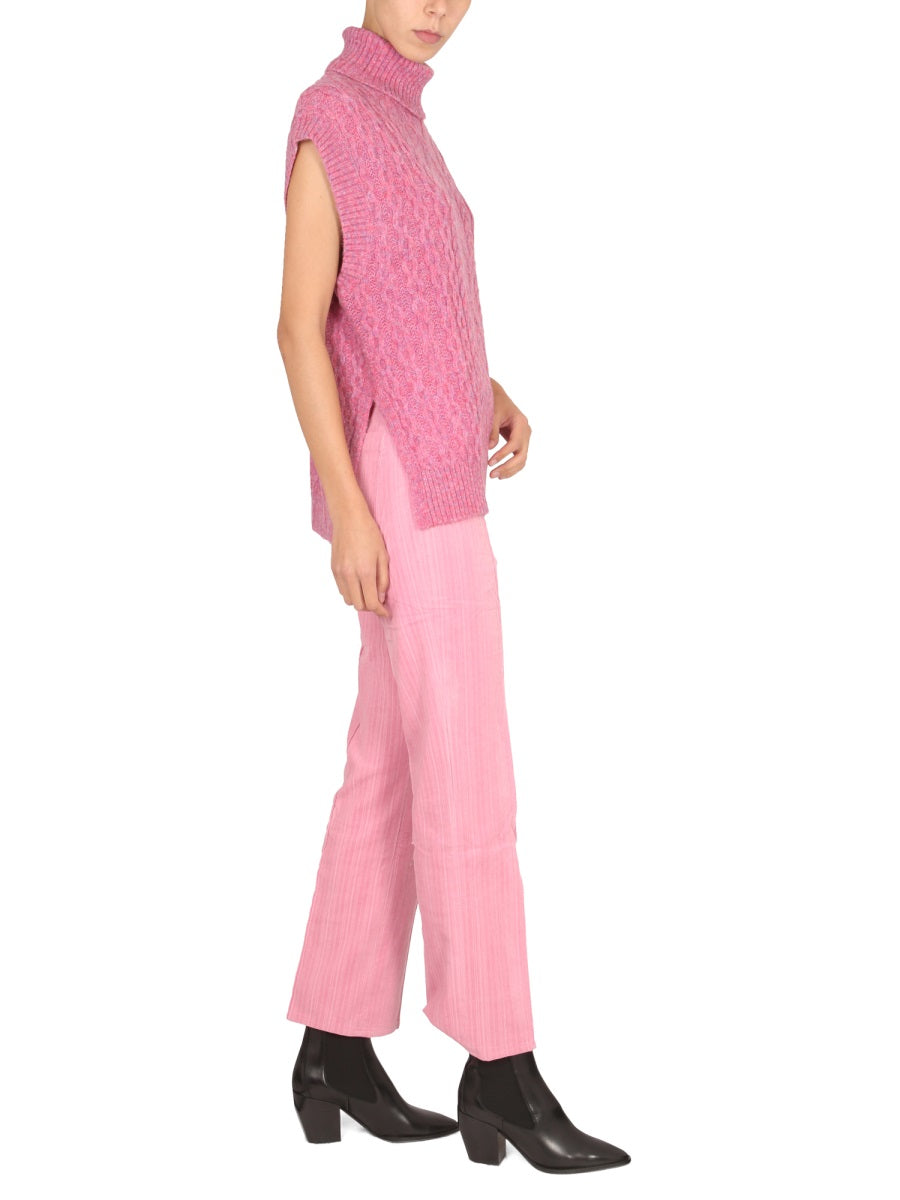 BAUM UND PFERDGARTEN High Neck Plait Pattern Sweater for Women