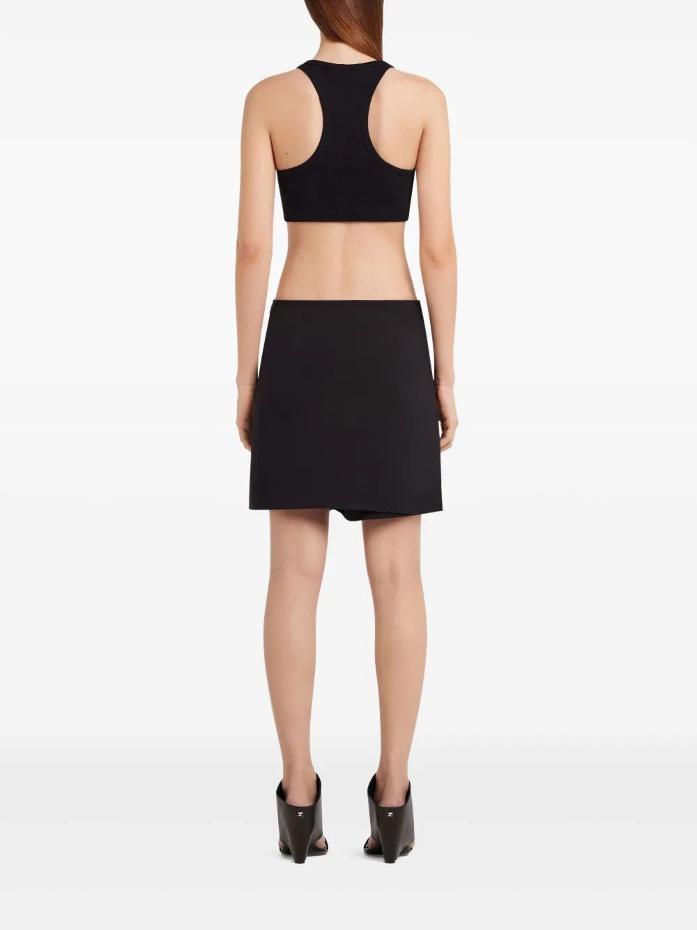 COURREGÈS Mini Skirt in Infinity Crepe