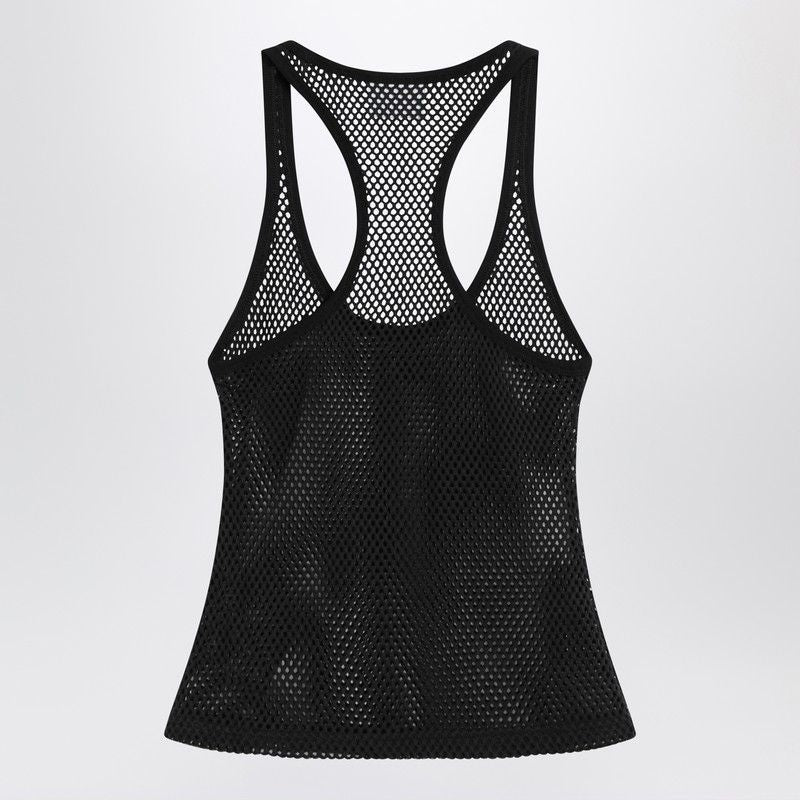 COURREGÈS Mesh Design Crew Neck Tank Top
